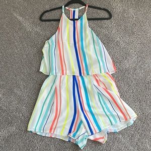 Striped romper